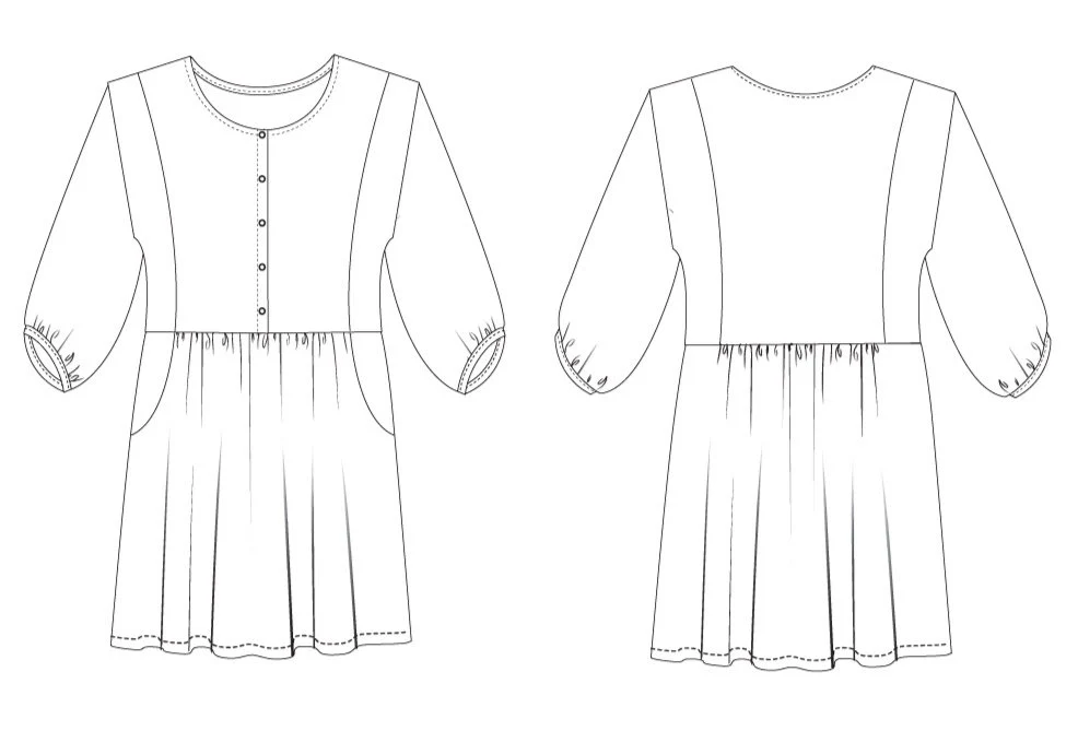 French Navy Forsythe Dress Pattern Expansion - Image 7