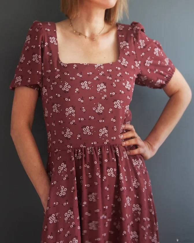 French Navy Goldenrod Dress - Image 2