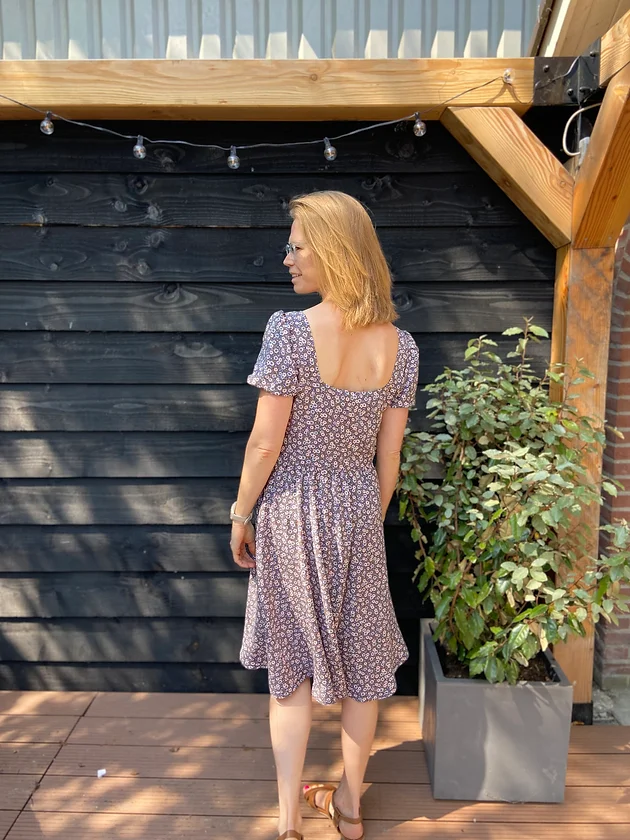 French Navy Goldenrod Dress - Image 5