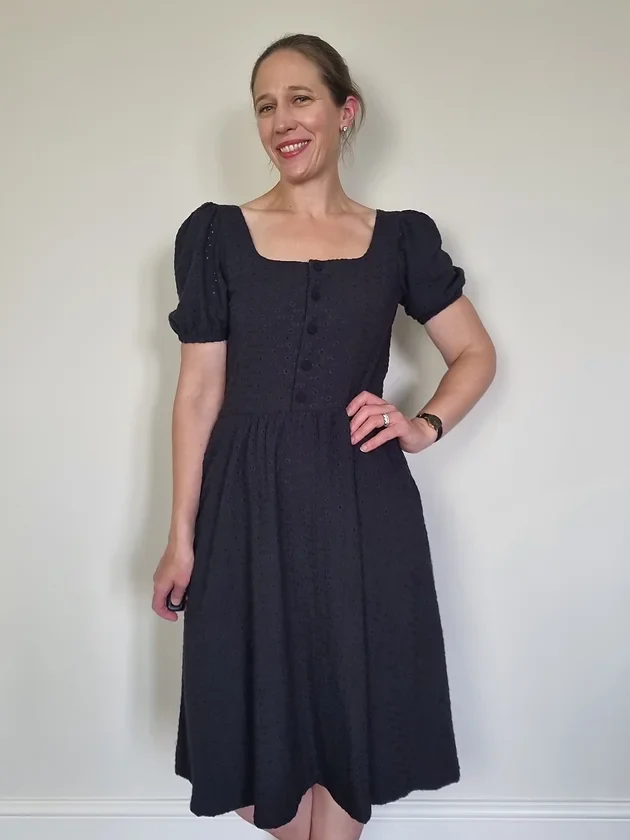 French Navy Goldenrod Dress - Image 6