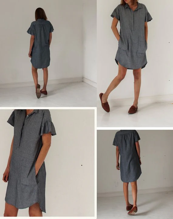 French Navy Morningside Dress and Shirt - Image 5