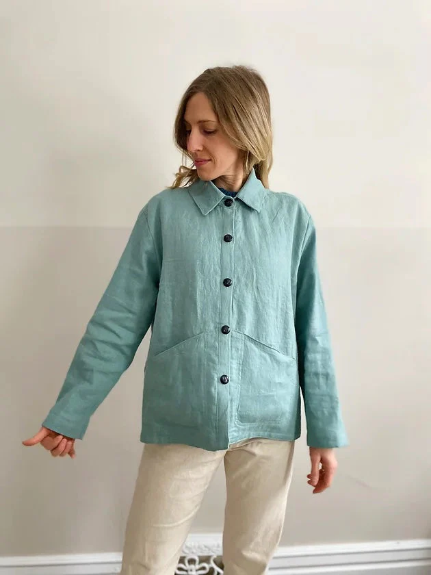 French Navy Portmanteau Shacket - Printed copy shop (+£7.00)