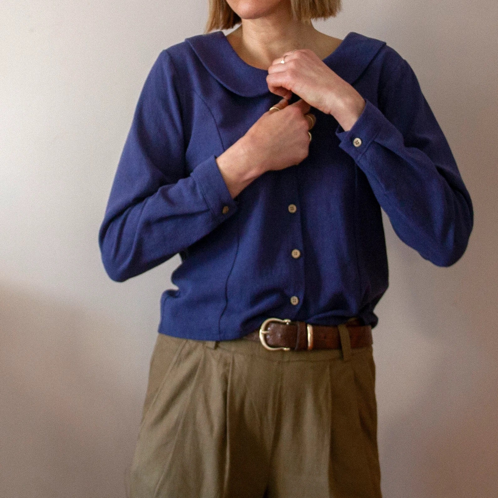 French Navy Vetiver Top Pattern Expansion - Image 7