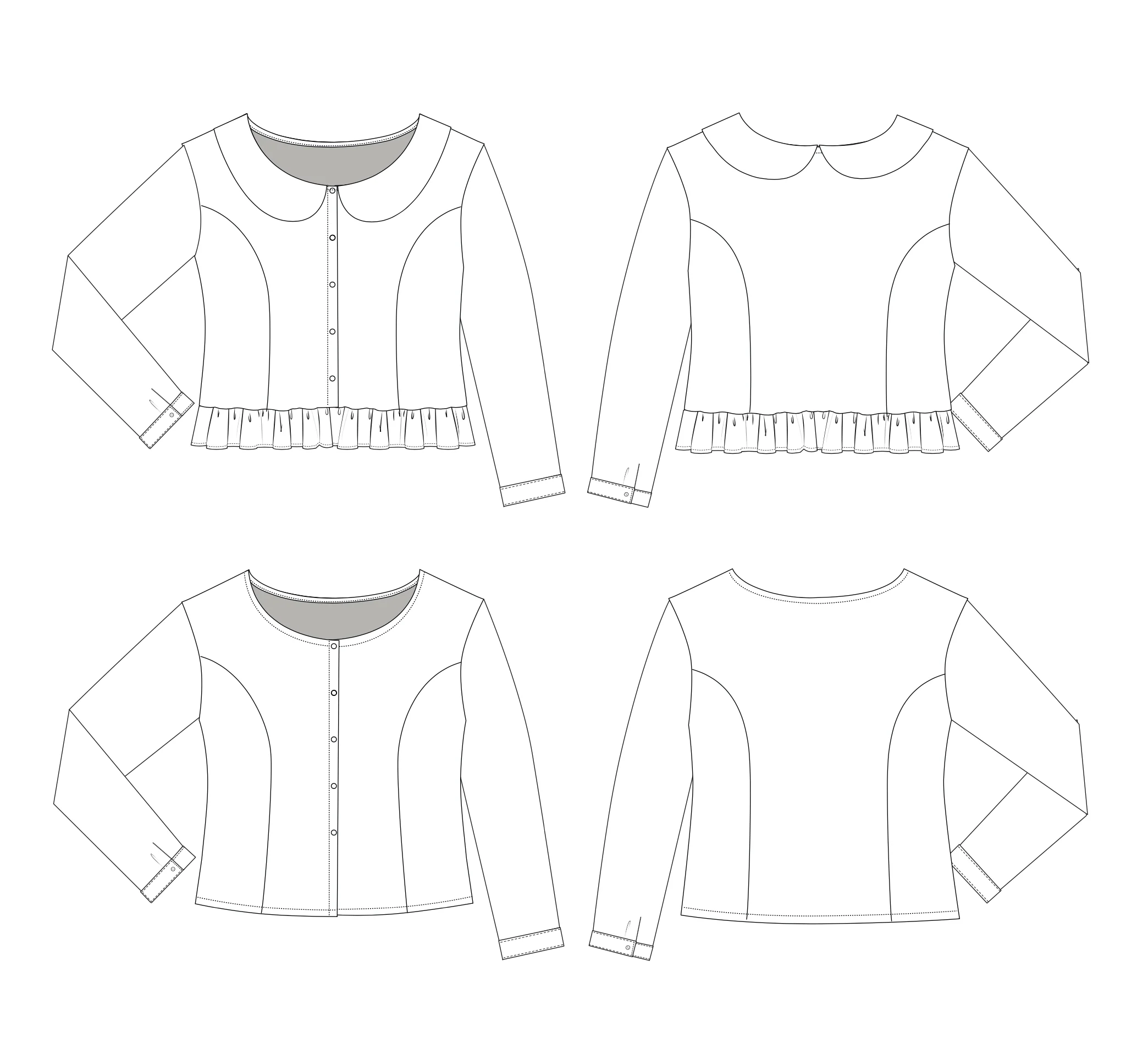 French Navy Vetiver Top Pattern Expansion - Image 9