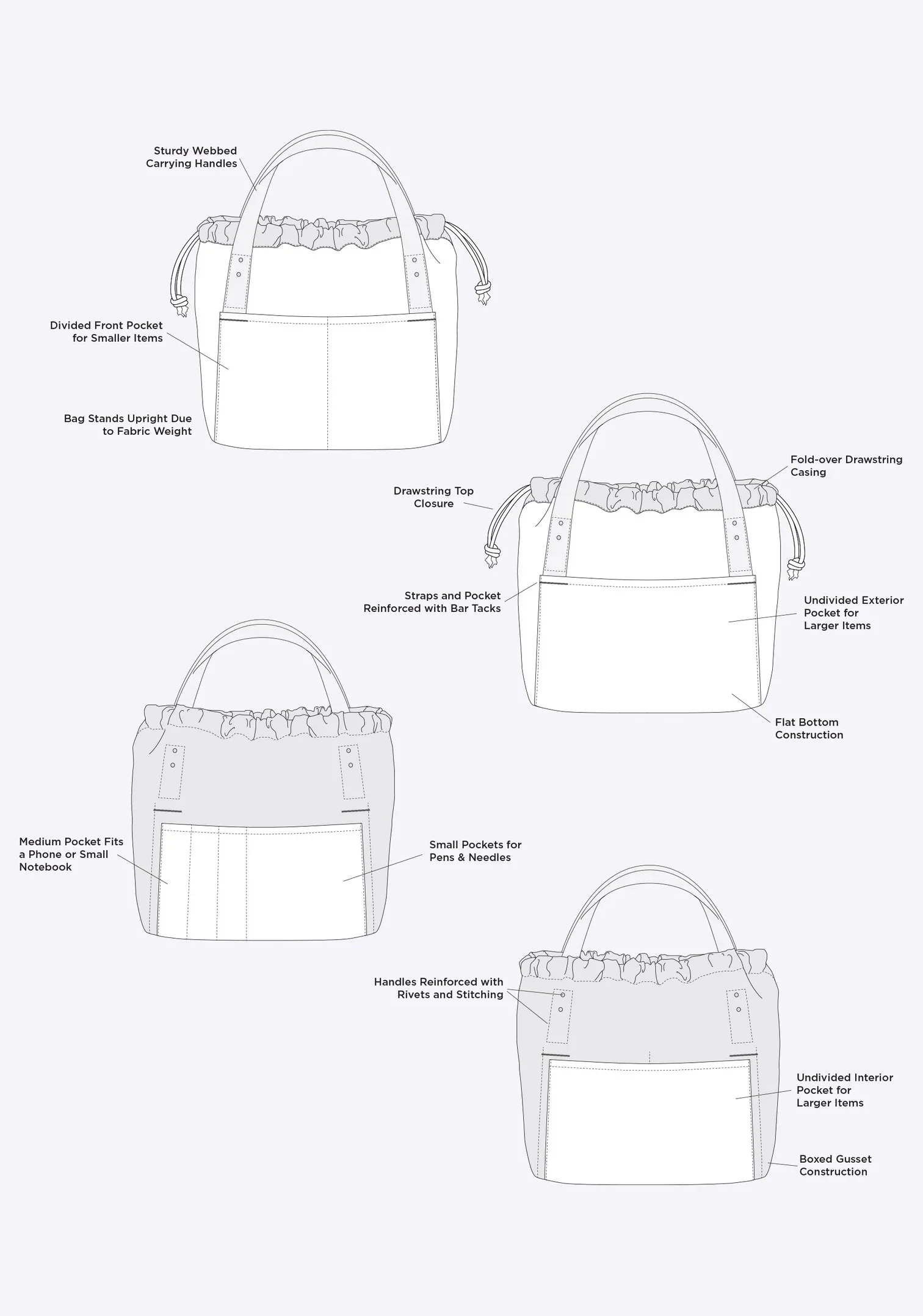 Grainline Studio Town Bag - Image 12