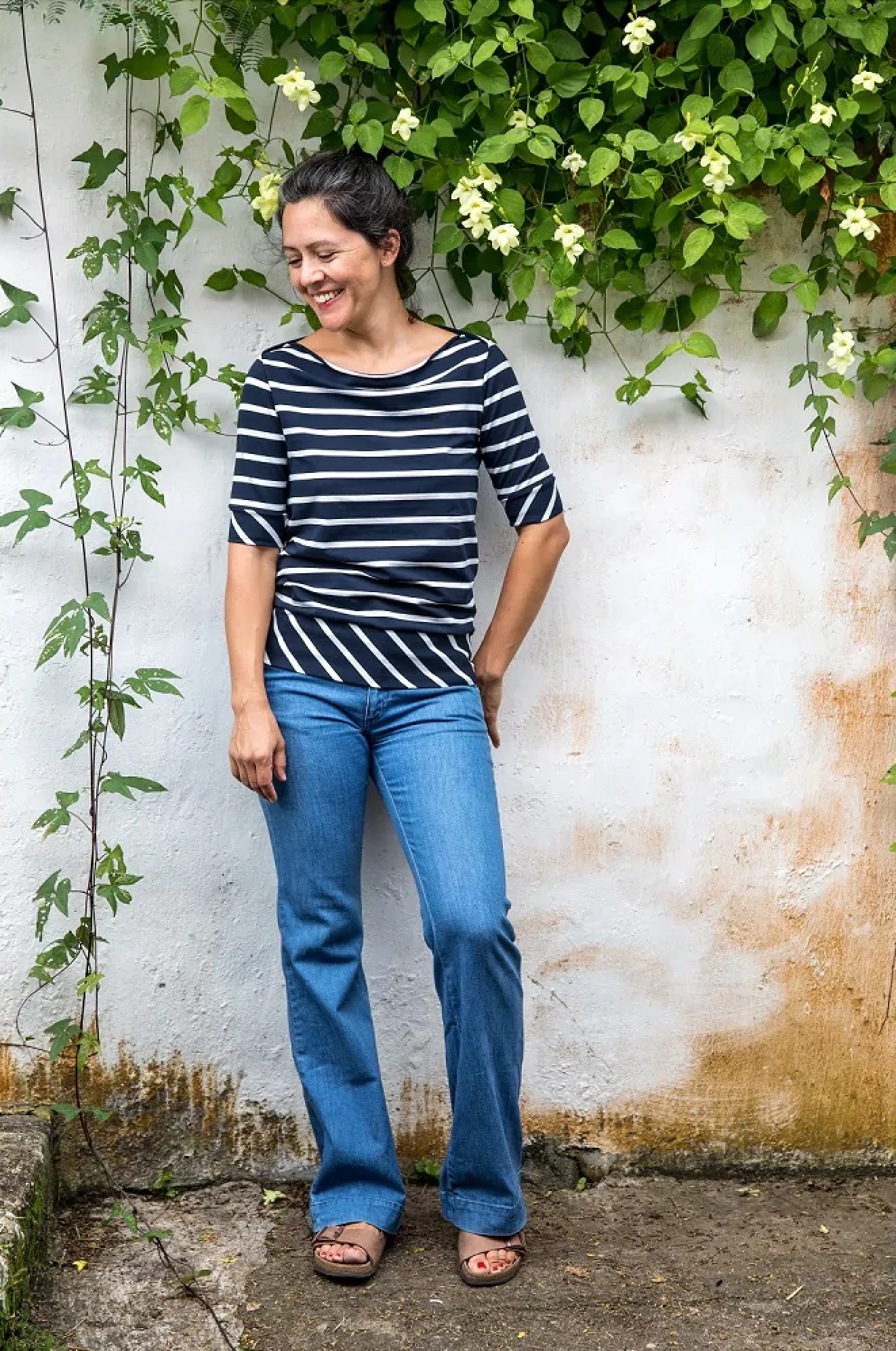 Halfmoon Atelier Anegada Boat Neck Top - Printed copy shop (+£5.00)