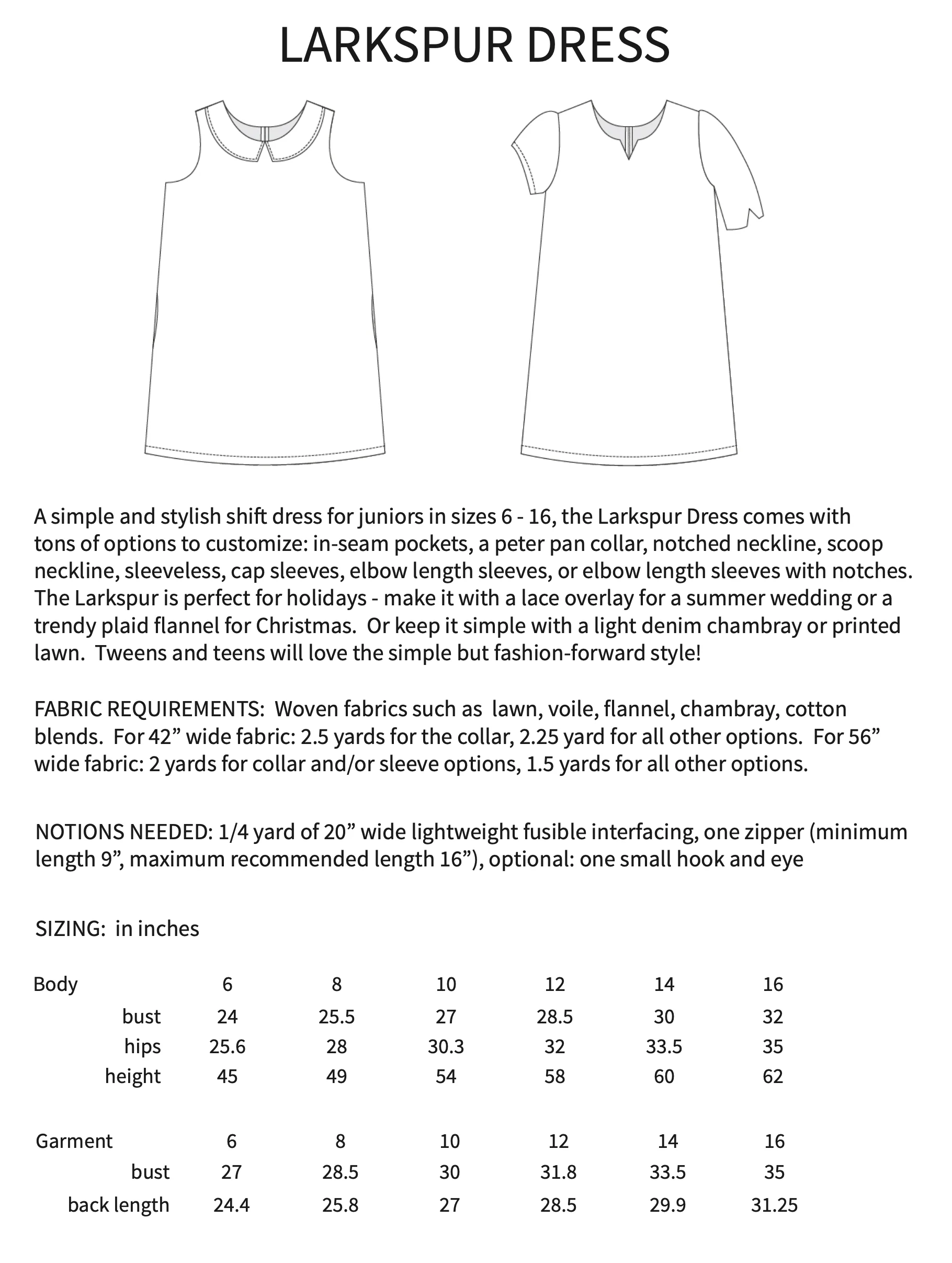Hey June Handmade Child/Teen Larkspur Dress - Image 9