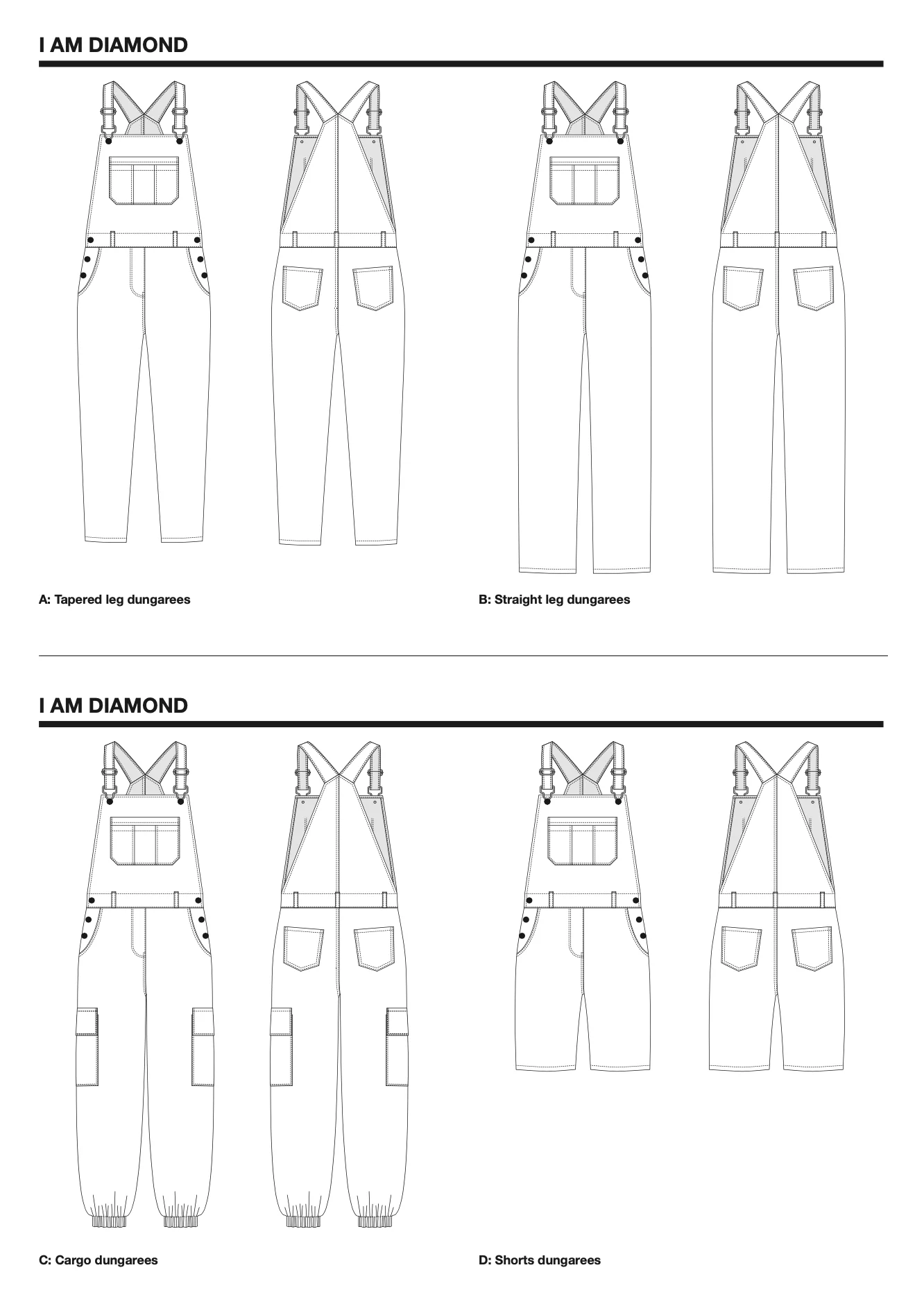 I AM Patterns Diamond Dungarees - Image 23