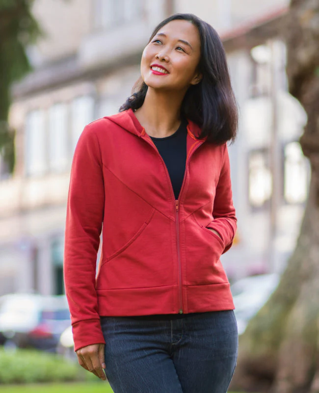 Itch to Stitch Nazare Zip-up Hoodie - Printed copy shop SIZES 16-40 / FULL BUST (+£7.00)