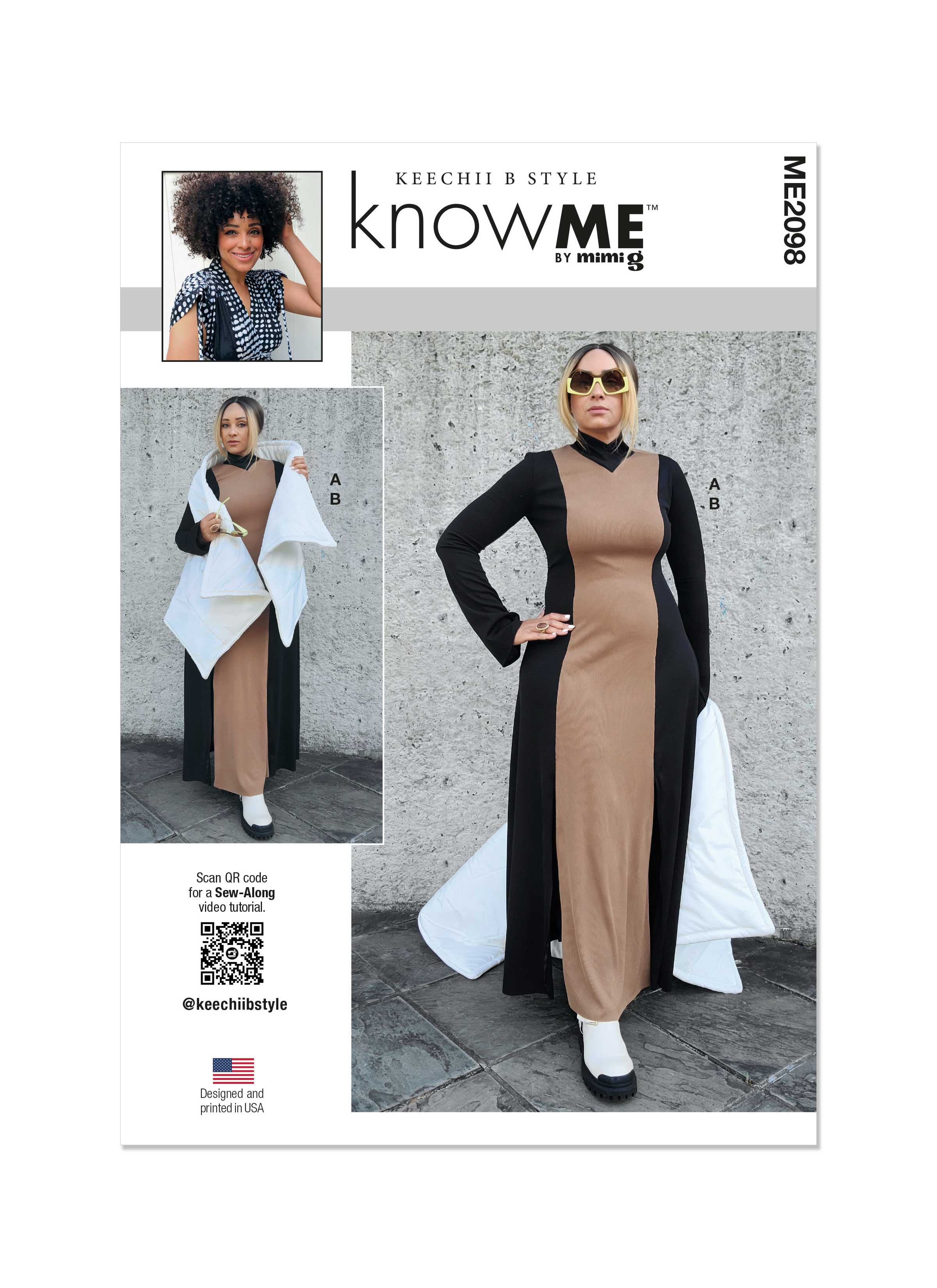 Know Me Knit Dress & Scarf ME2098 - Image 2
