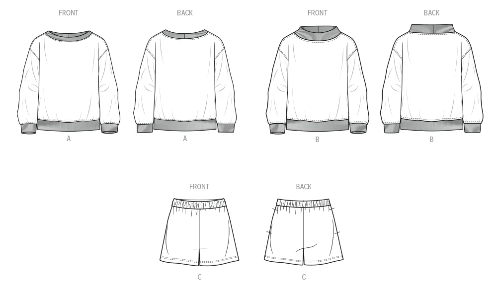 Know Me Unisex Knit Sweatshirts and Shorts ME2131 - Image 5