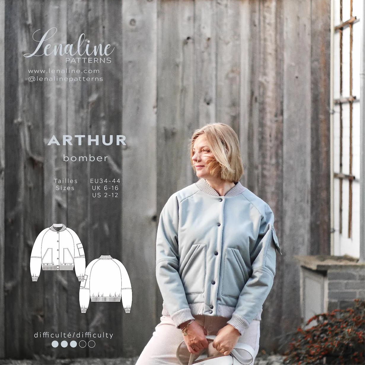 Lenaline Patterns Arthur Bomber Jacket - Image 6
