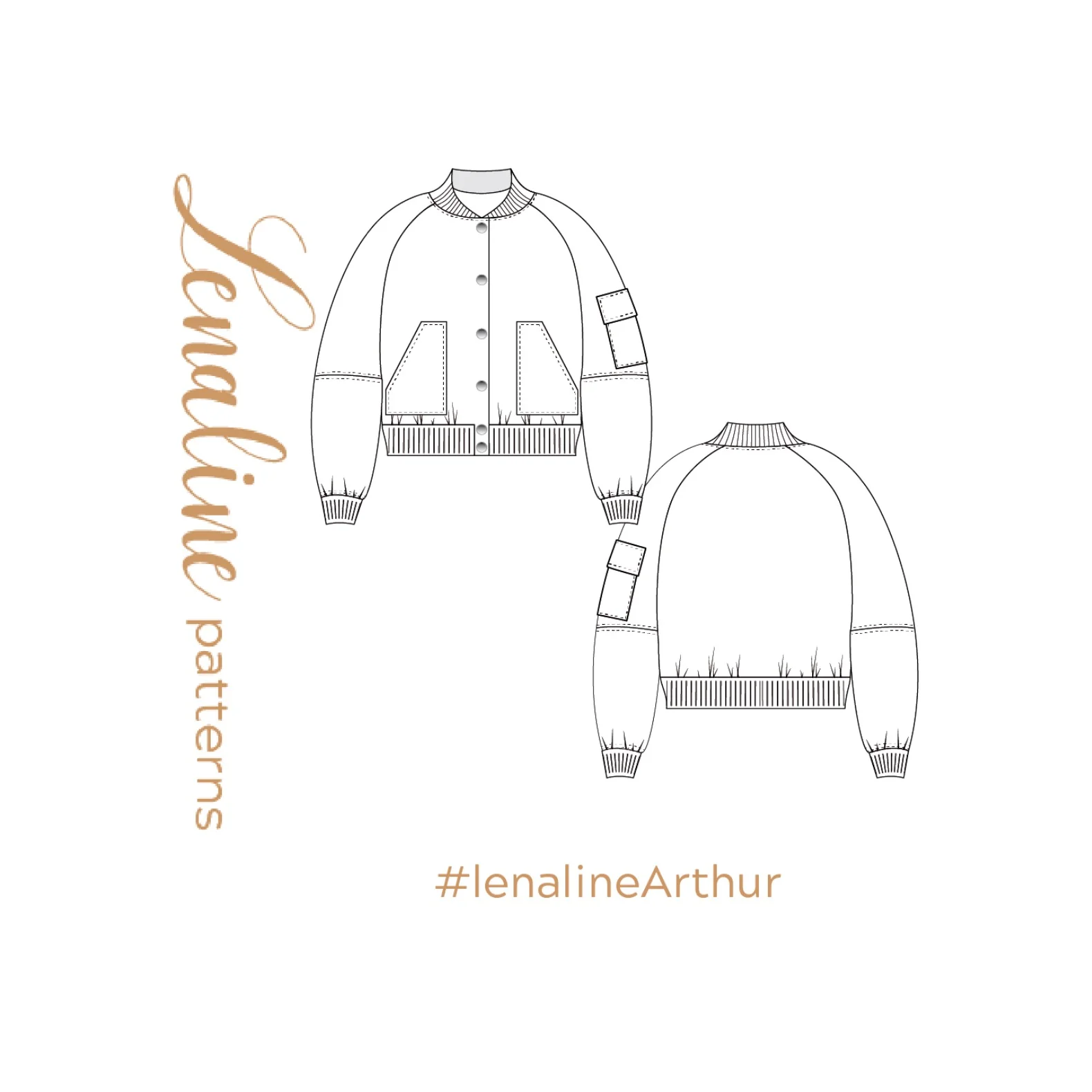 Lenaline Patterns Arthur Bomber Jacket - Image 7