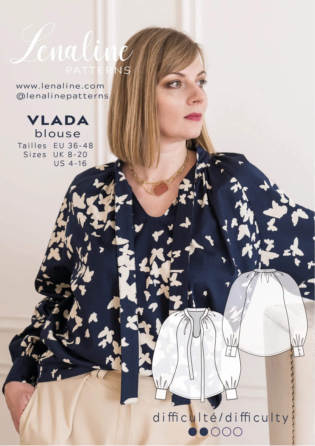 Lenaline Patterns Vlada Blouse PDF - Image 8