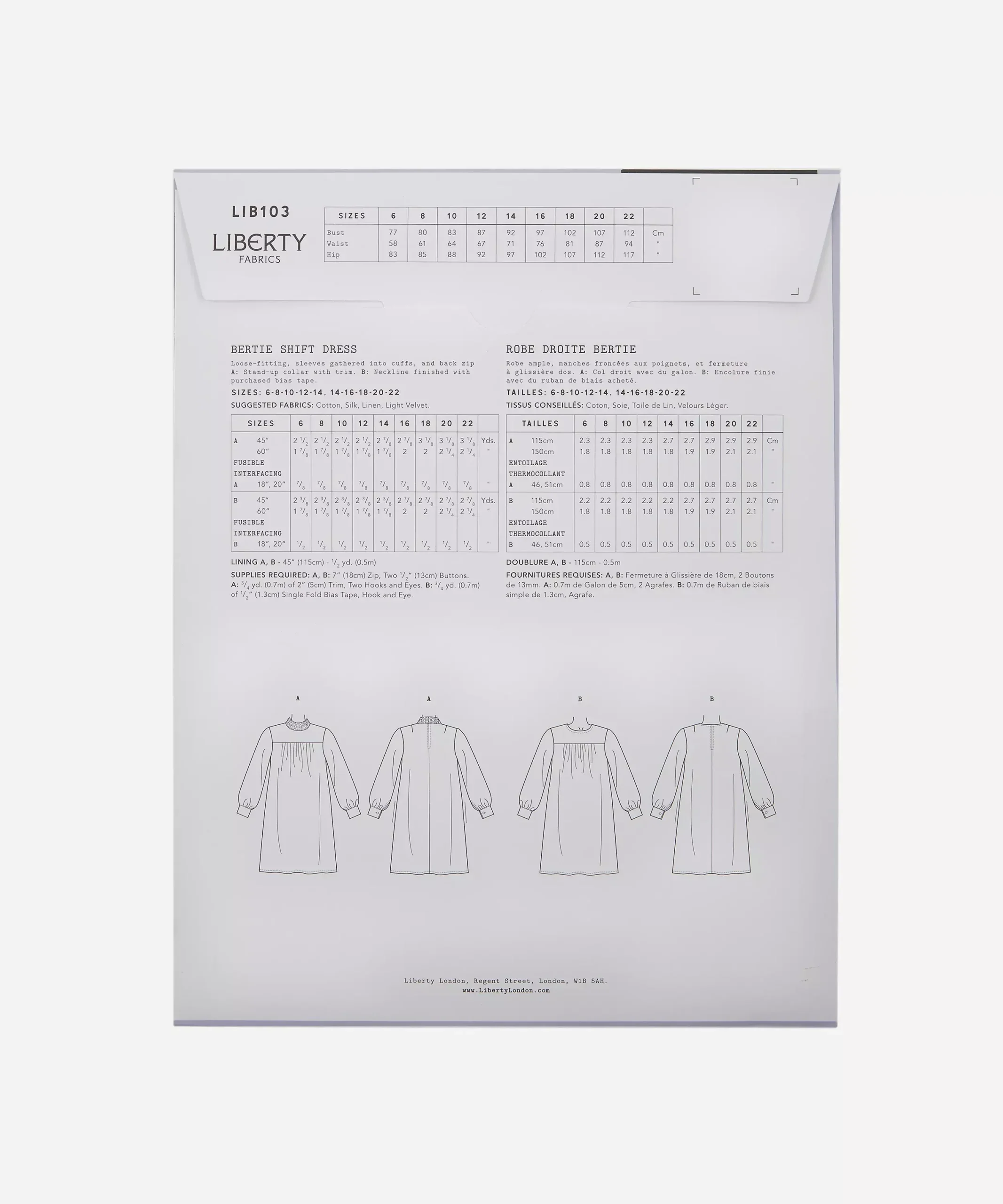 Liberty Sewing Patterns Bertie Shift Dress - Image 6