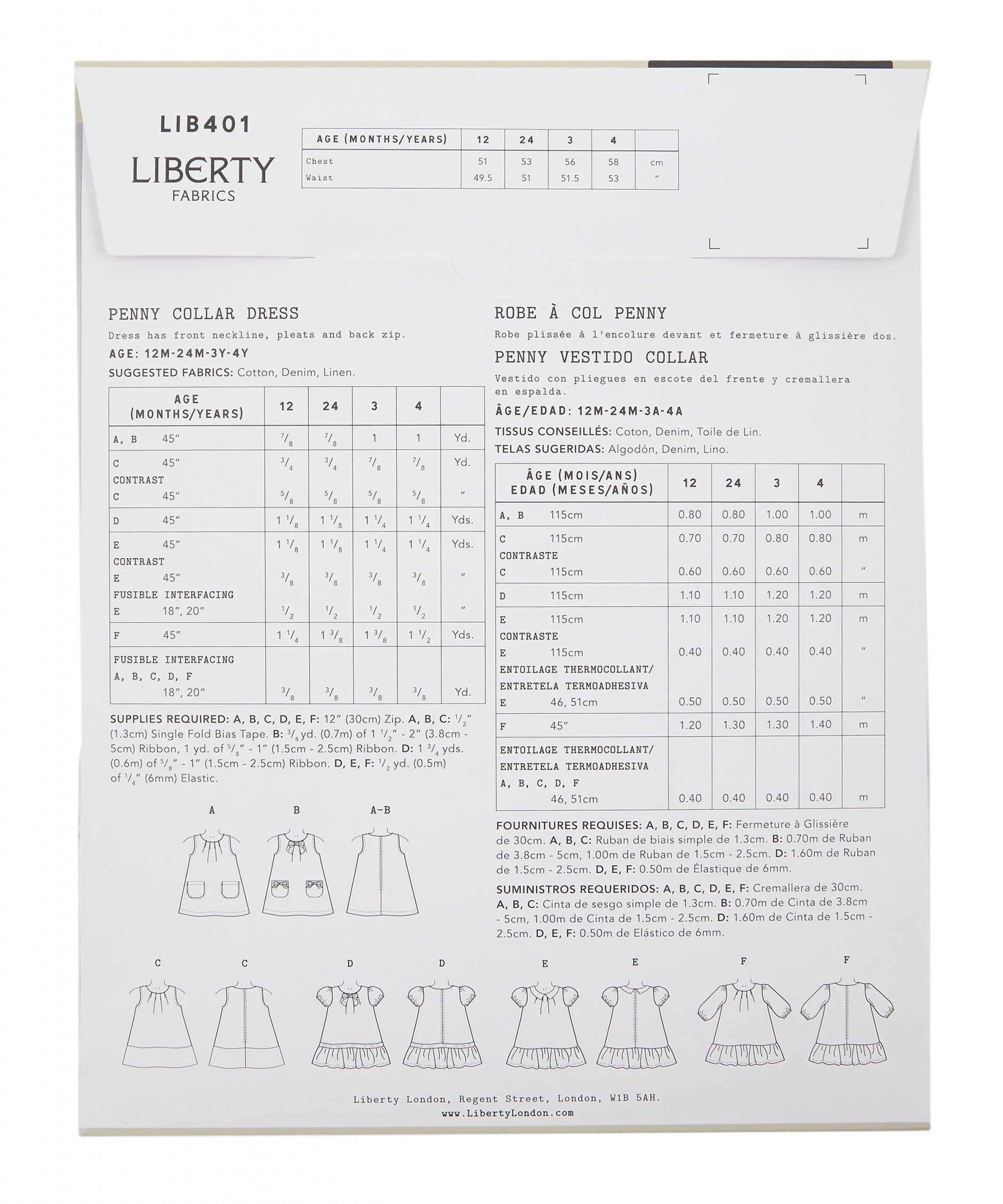 Liberty Sewing Patterns Penny Collar Dress - Image 5