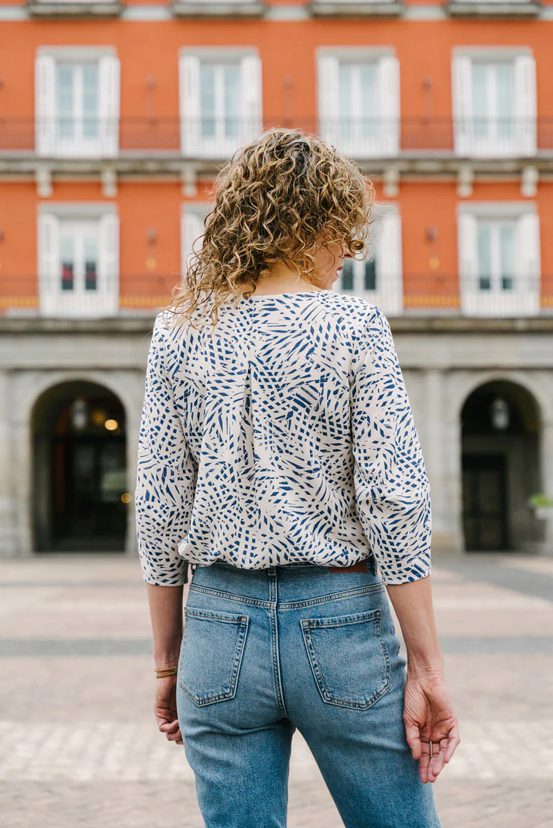 Liesl + Co Geneva V-neck Blouse - Image 3