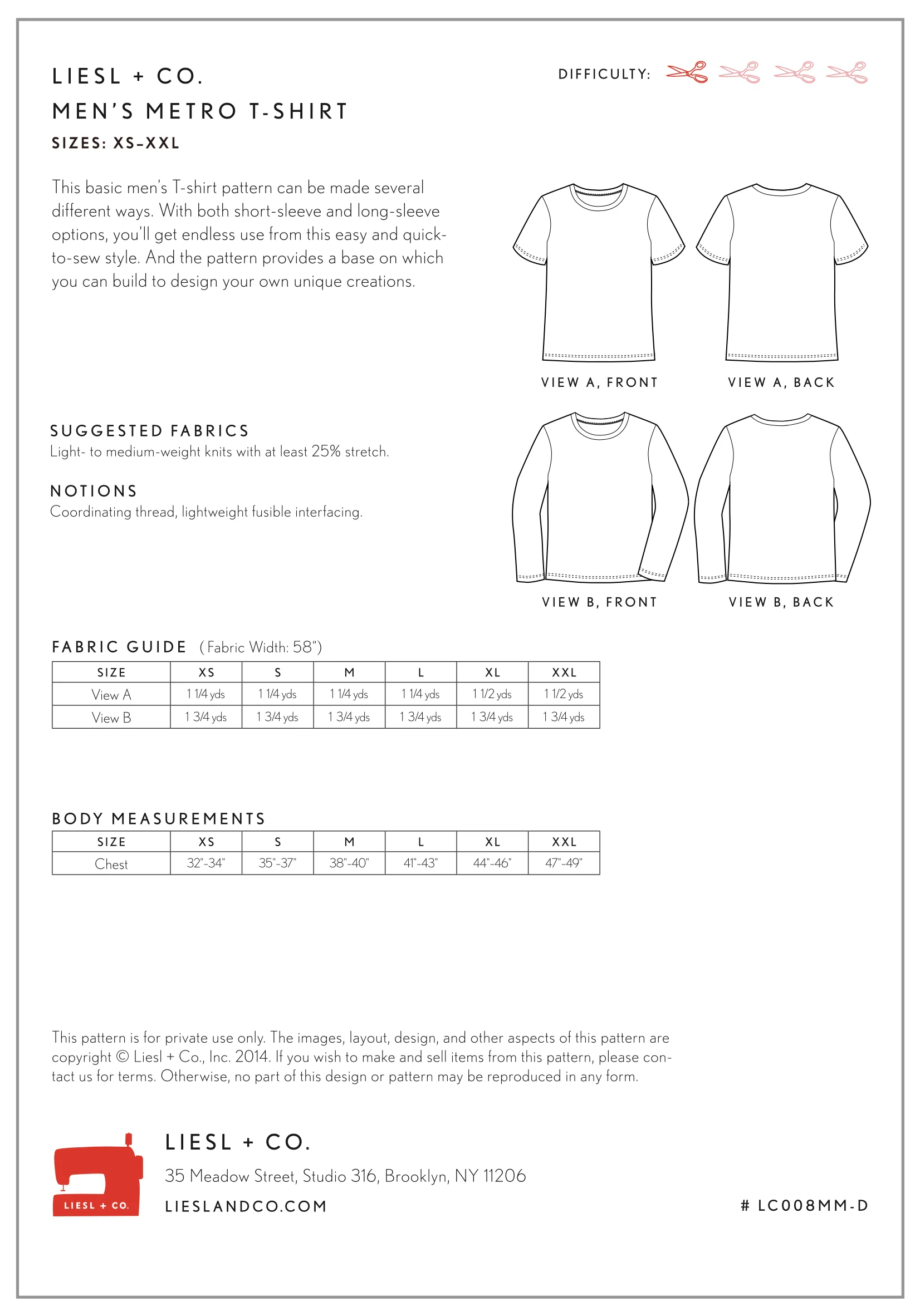 Liesl + Co Men's Metro T-shirt PDF - Image 9