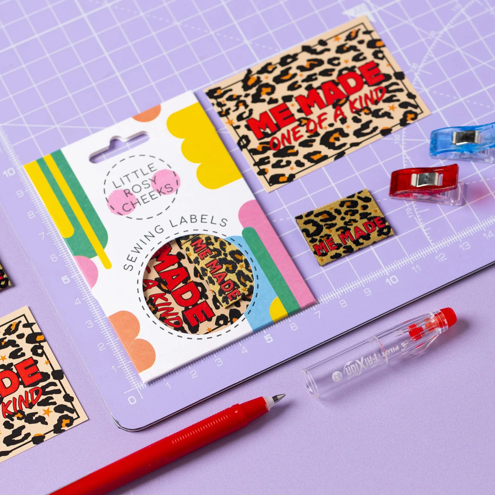Little Rosy Cheeks Leopard Label and Patch Pack
