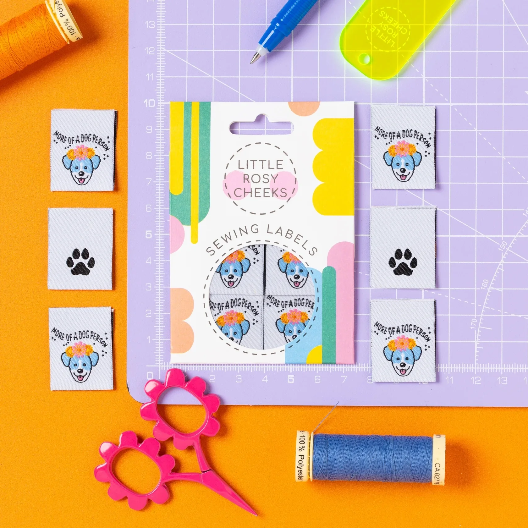 Little Rosy Cheeks 'More of a Dog Person' Labels - Image 3