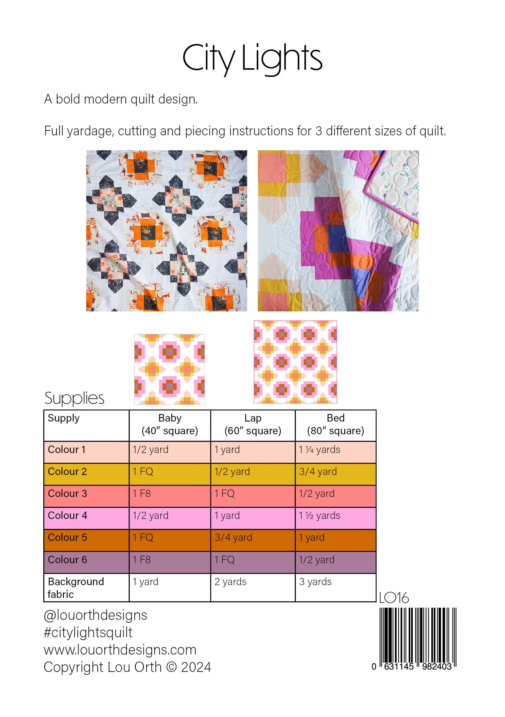Lou Orth Designs City Lights Quilt PDF - Image 9