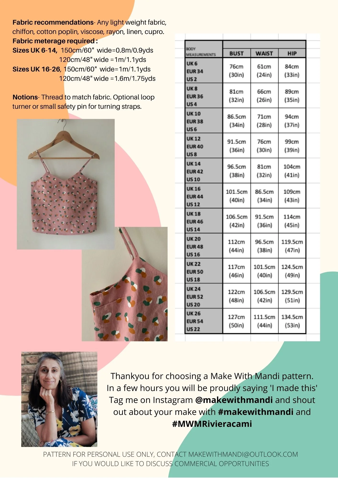 Make With Mandi Riviera Cami - Image 7