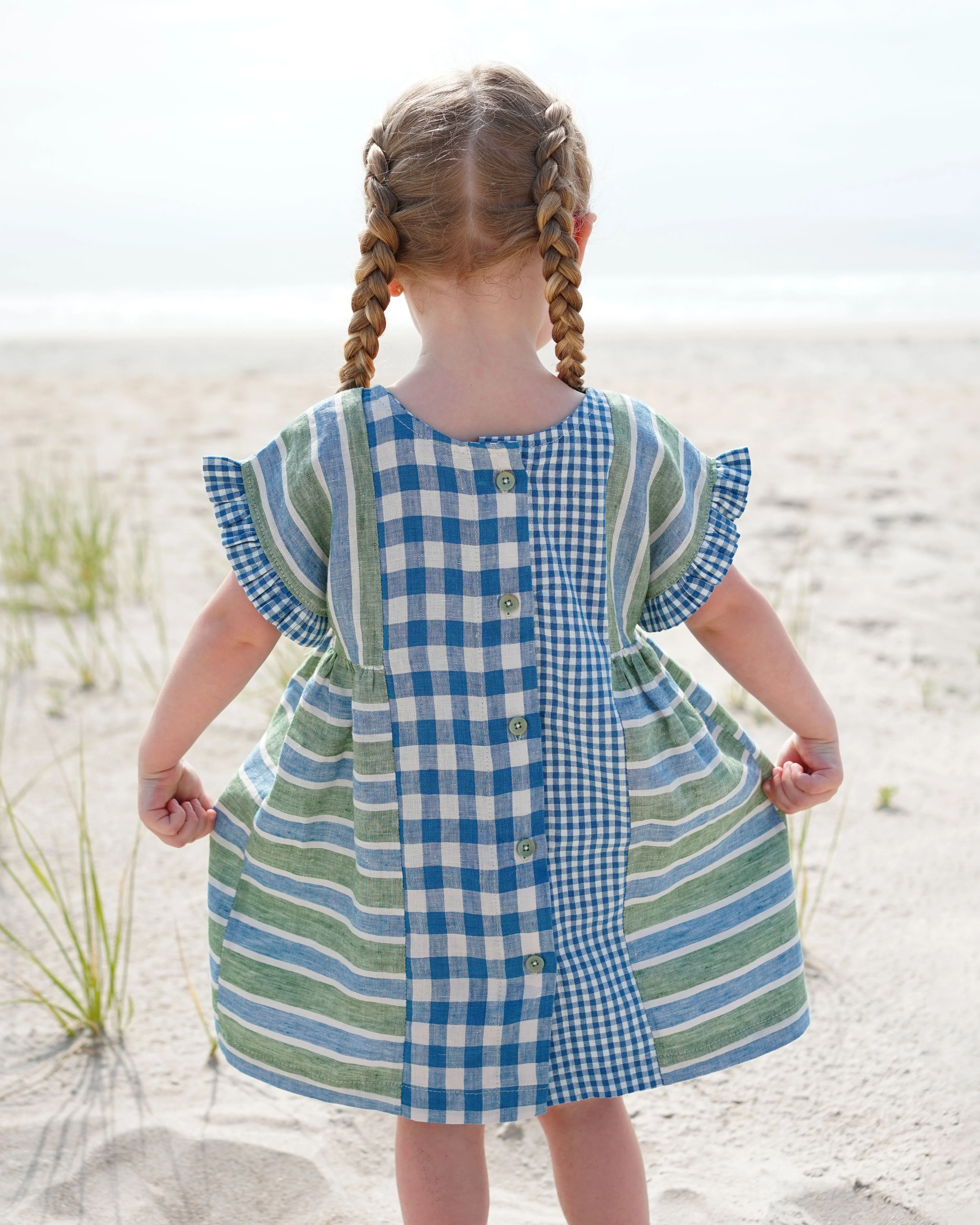 Matchy Matchy Children's Collage Gather Dress - Image 7