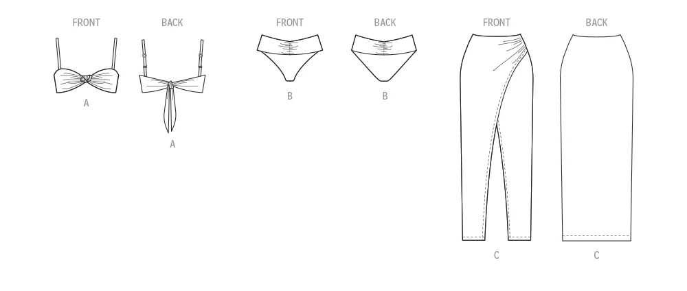 McCalls Bikini & Skirt M8502 - Image 6
