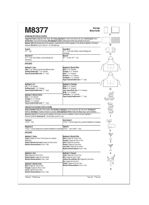 McCalls Apron and Kitchen Accessories M8377 - Image 5