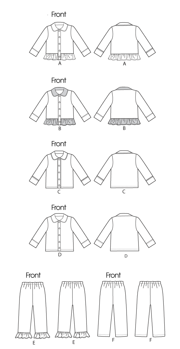 McCalls Baby/Child Nightwear M6458 - Image 5