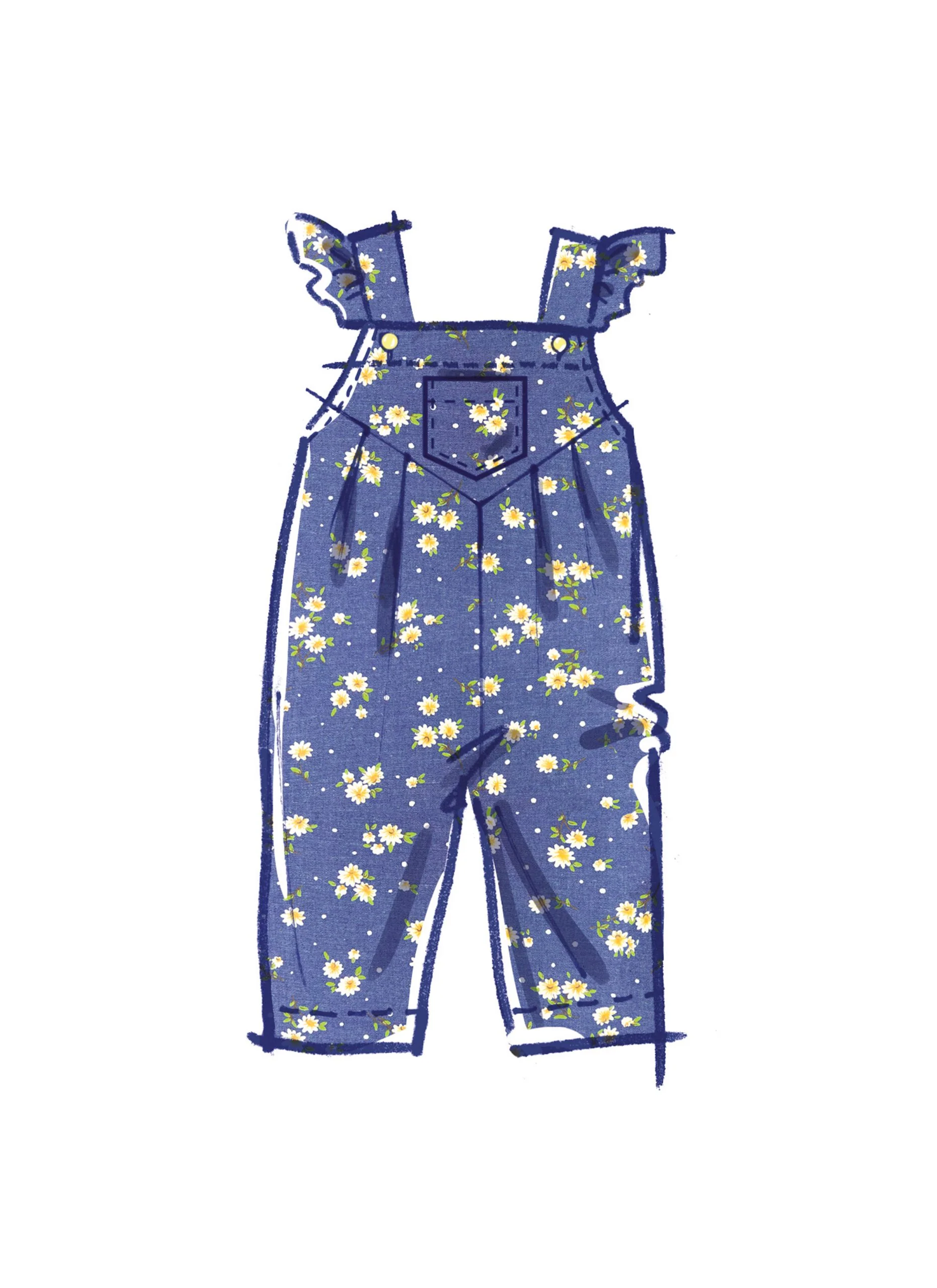 McCalls Baby Waistcoat, Jacket & Overalls M8487 - Image 8
