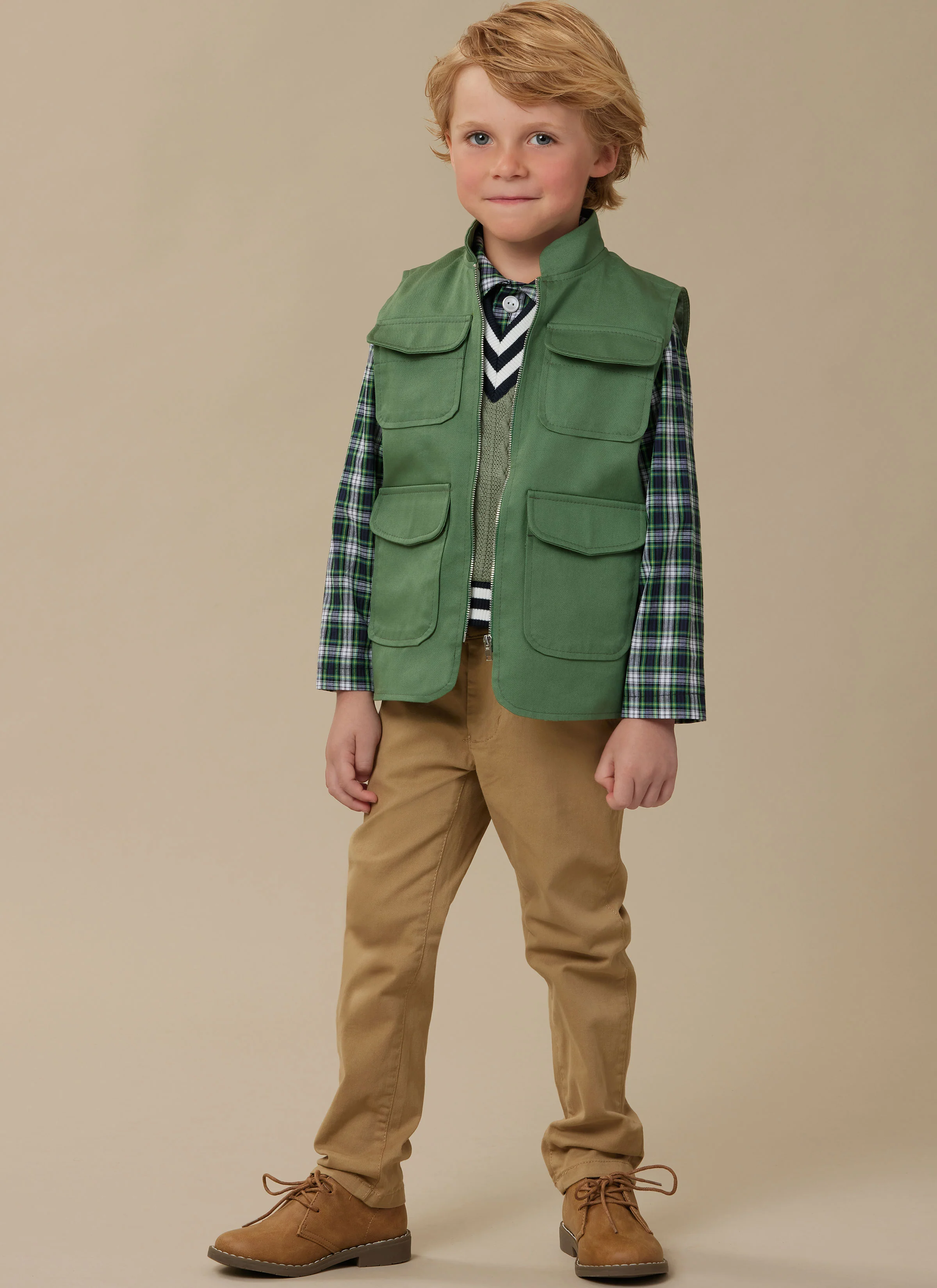 McCalls Boy/Teen Vest, Top & Shirt M8537 - Image 7