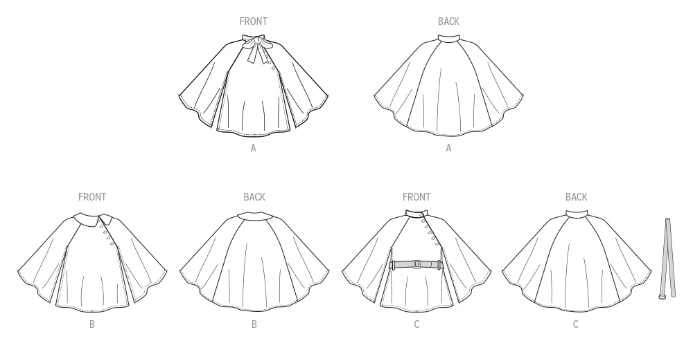 McCalls Child/Teen Capes M8538 - Image 11
