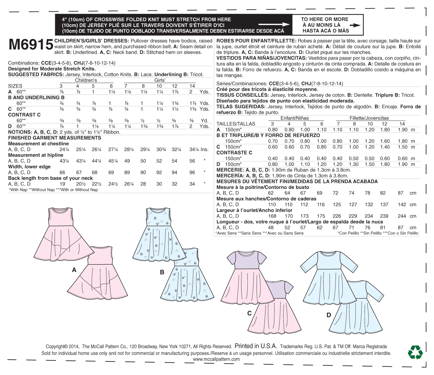 McCalls Child/Teen Dresses M6915 - Image 7
