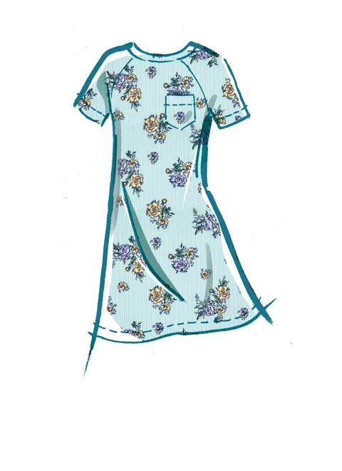McCalls Child/Teen Knit Top, Dresses and Trousers M8353 - Image 5