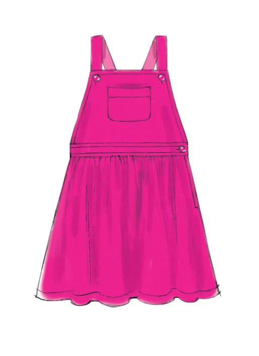 McCalls Child/Teen Pinafore, Dungarees M7459 - Image 7