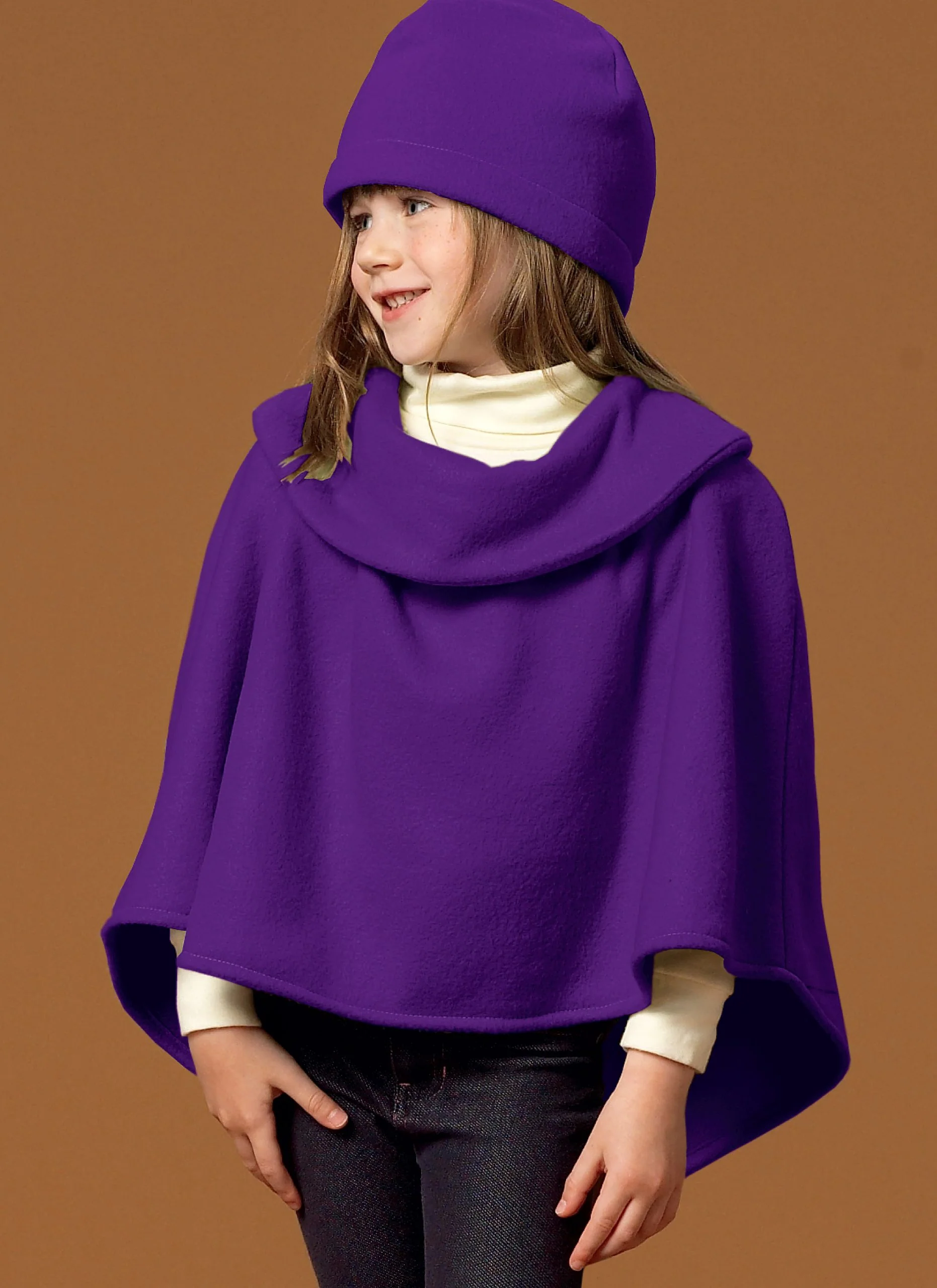 McCalls Child/Teen Poncho, Hat, Scarf M7012 - Image 3