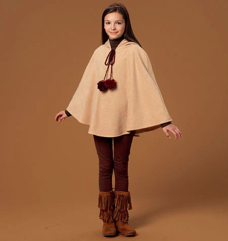 McCalls Child/Teen Poncho, Hat, Scarf M7012 - Image 4