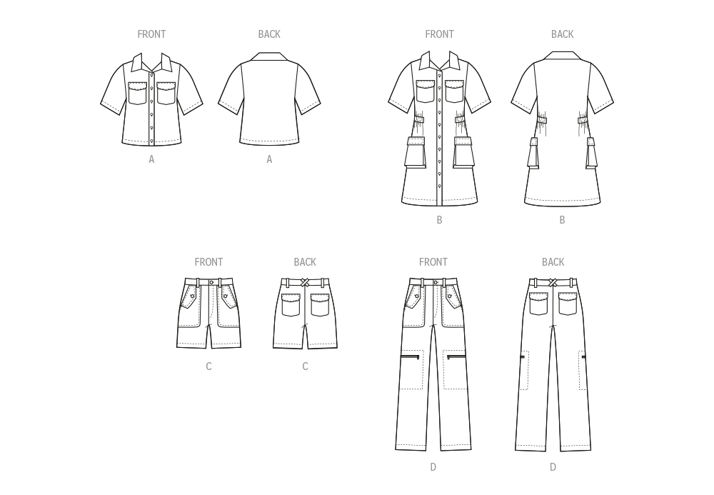 McCalls Child/Teen Shirt, Trousers, Shorts & Dress M8462 - Image 11