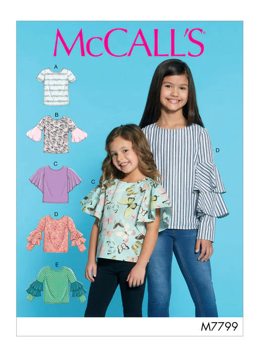 McCalls Child/Teen Tops M7799 - Image 2