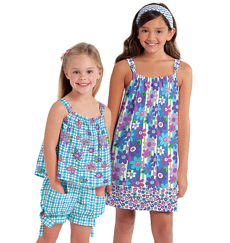 McCalls Child Top/Dress, Trouser/Short M5797