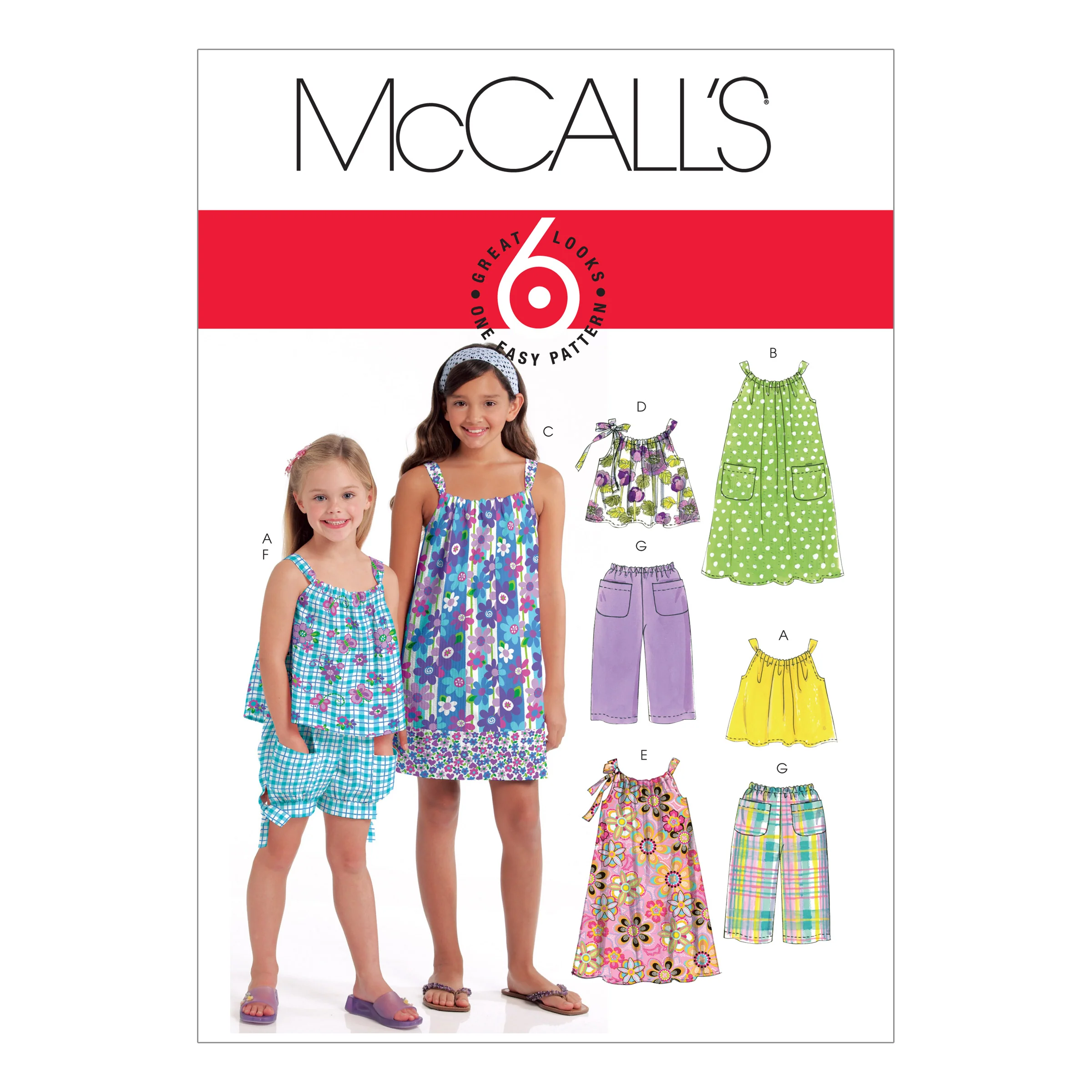 McCalls Child Top/Dress, Trouser/Short M5797 - Image 2