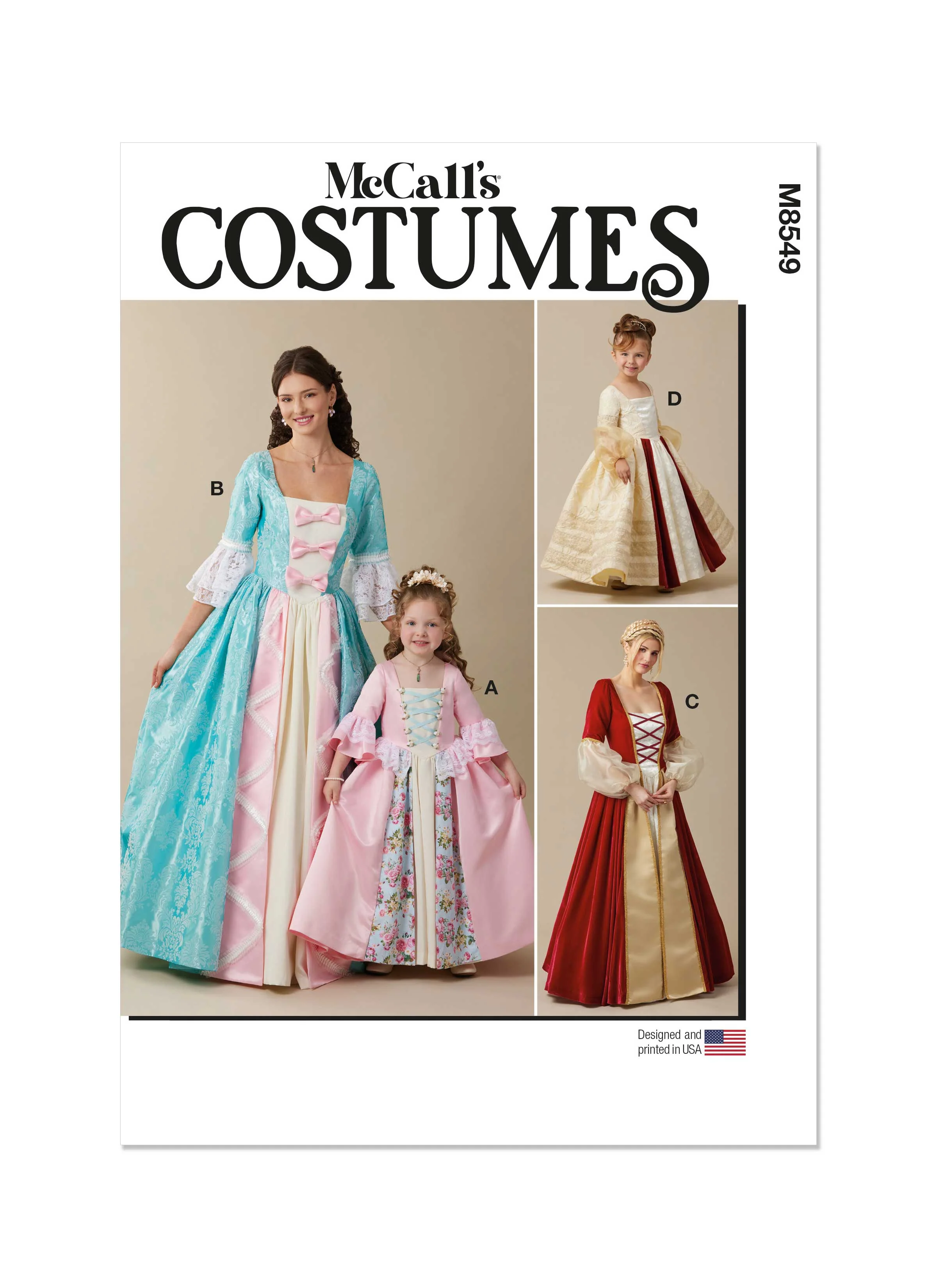 McCall's Children’s and Misses Princess Costume M8549 - Image 2