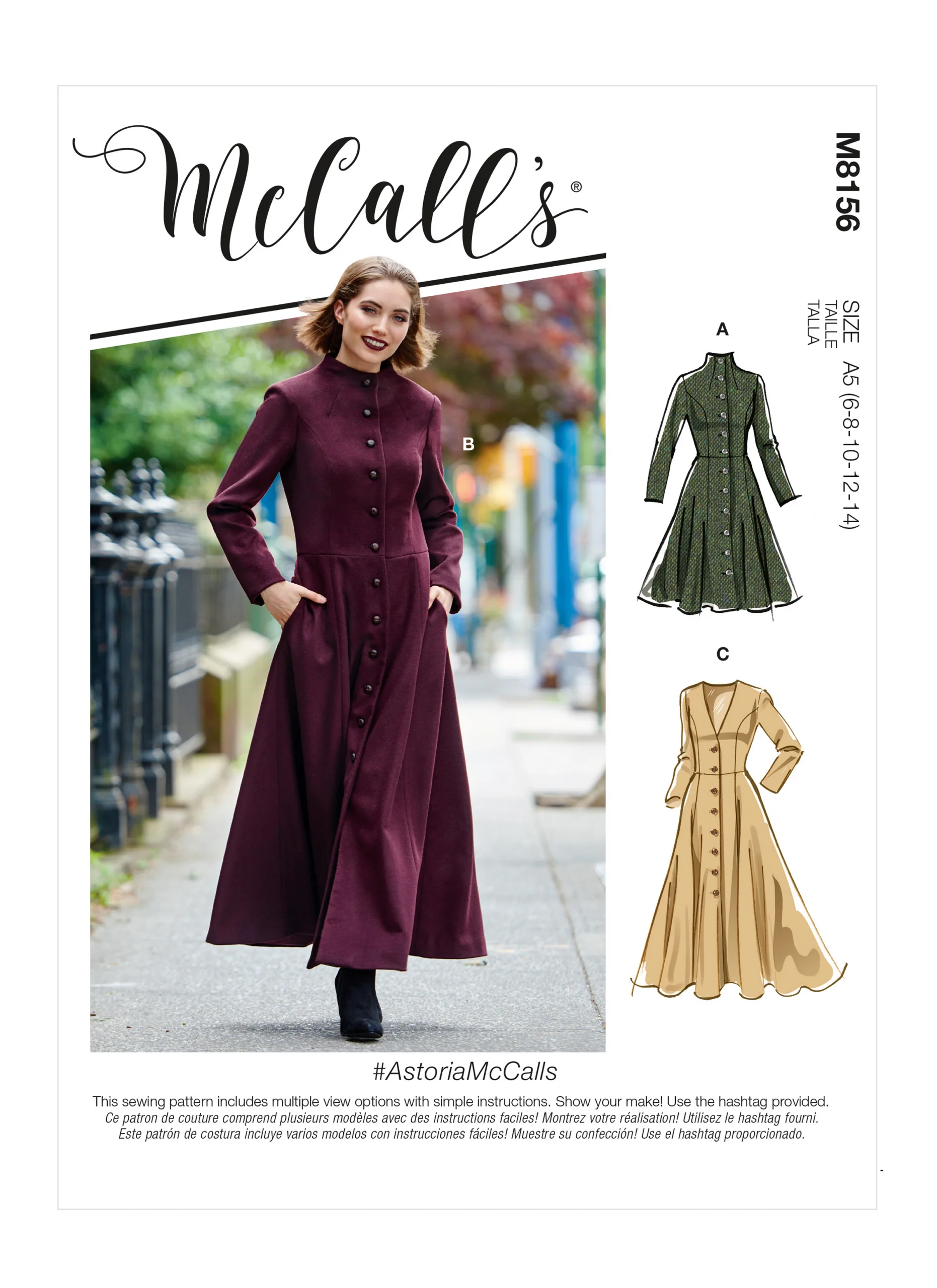 McCalls Coat M8156 - Image 2
