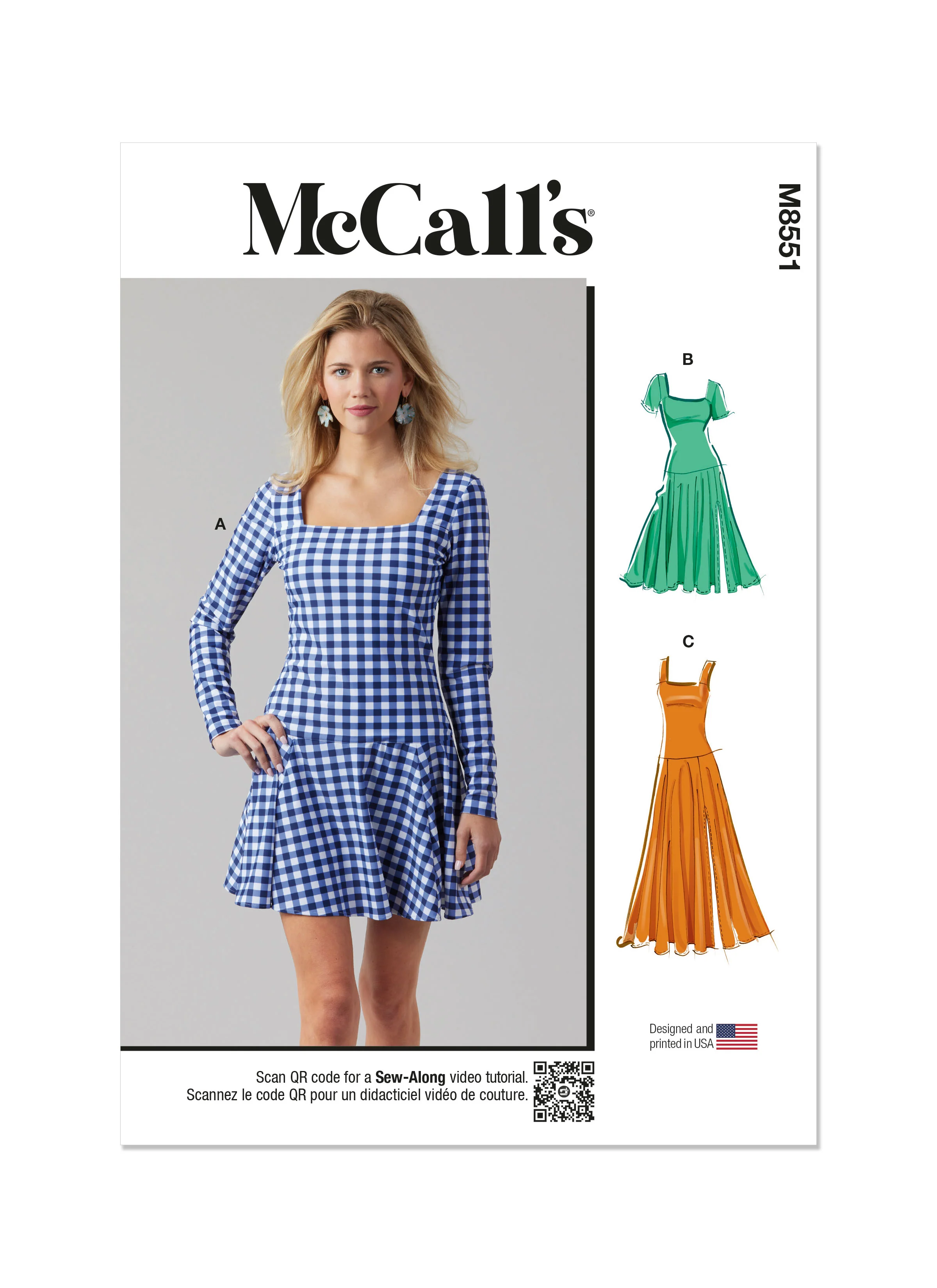 McCall's Knit Dress M8551 - Image 2