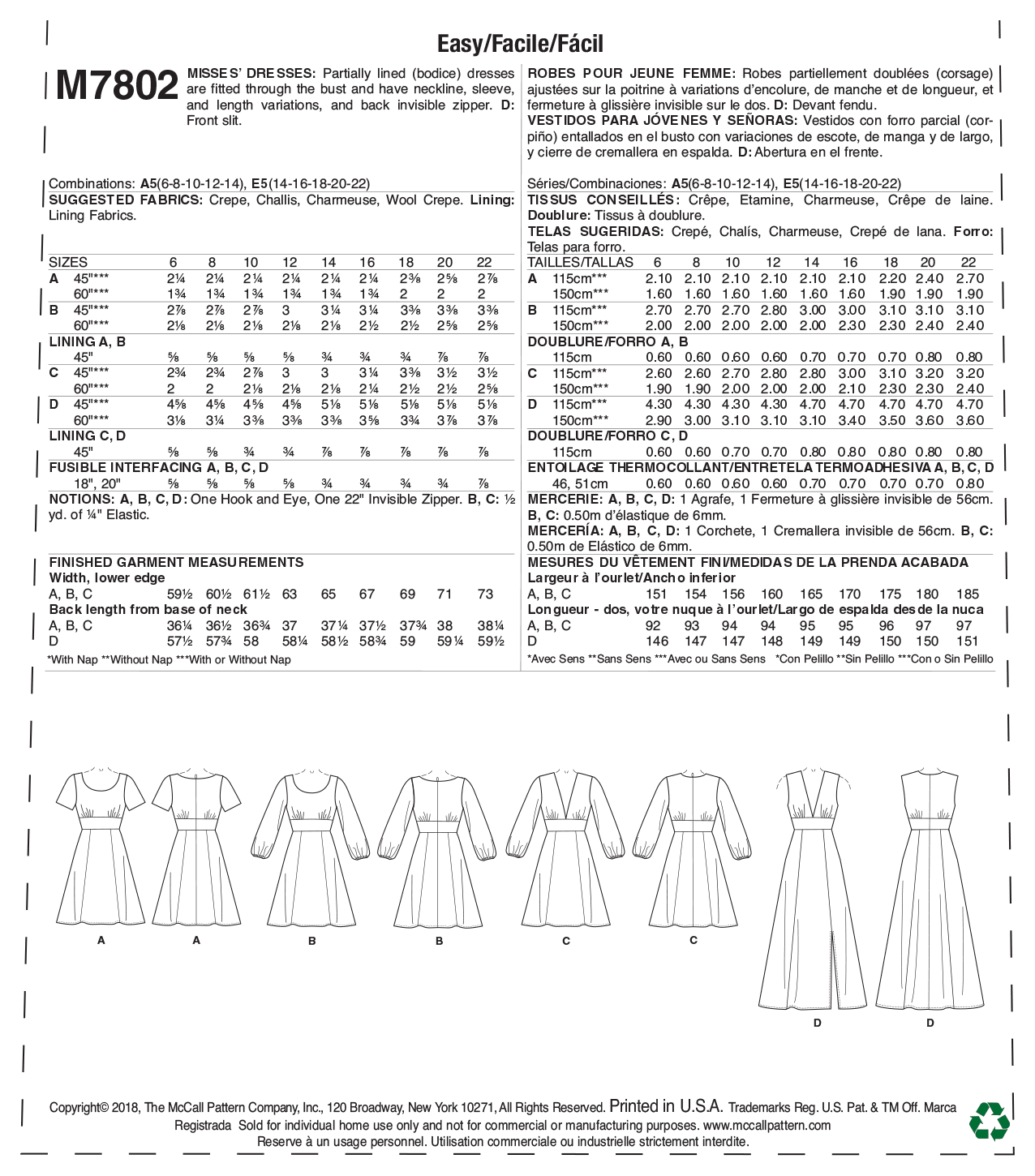 McCalls Dresses M7802 - Image 9
