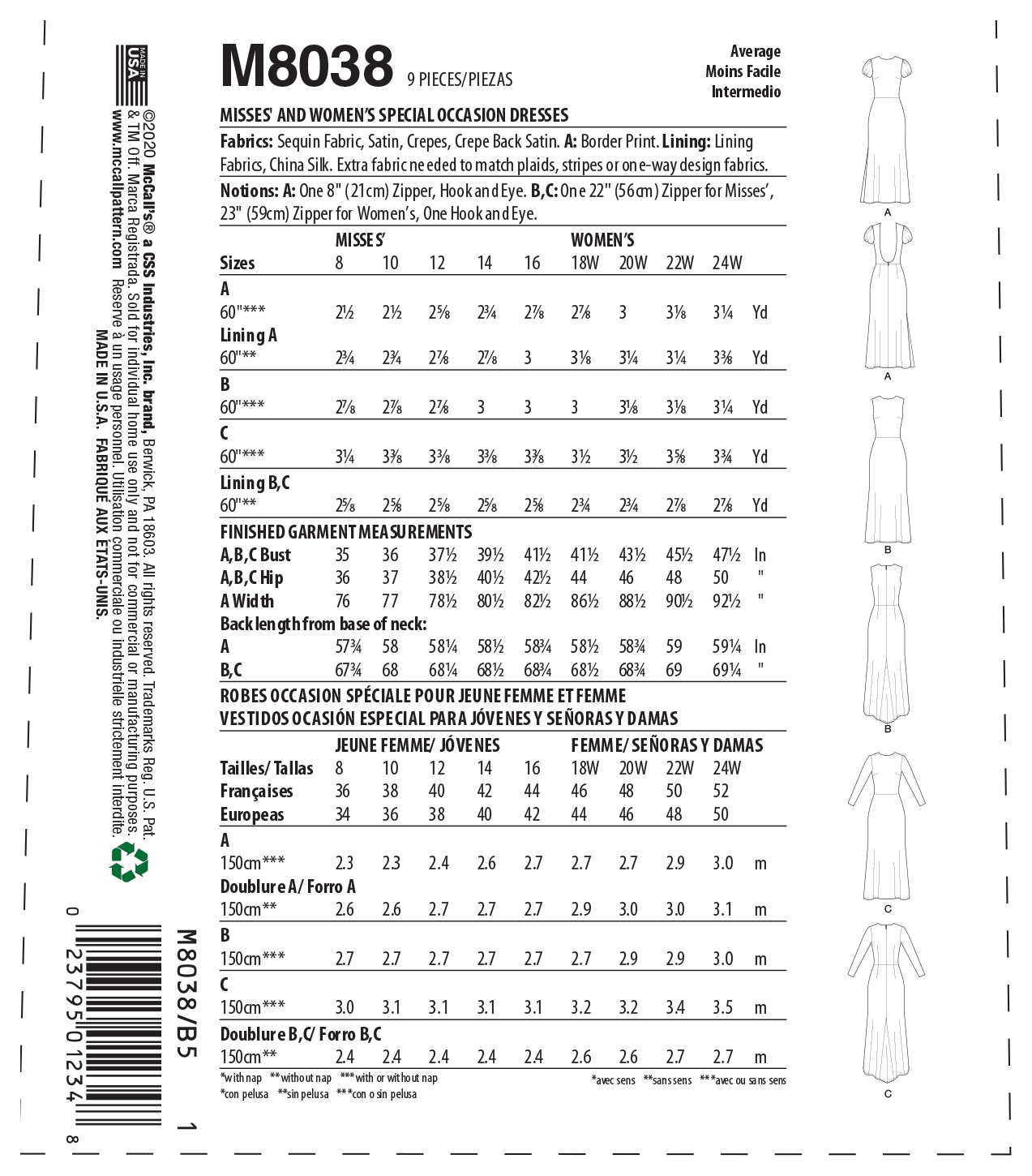 McCalls Dresses M8038 - Image 11
