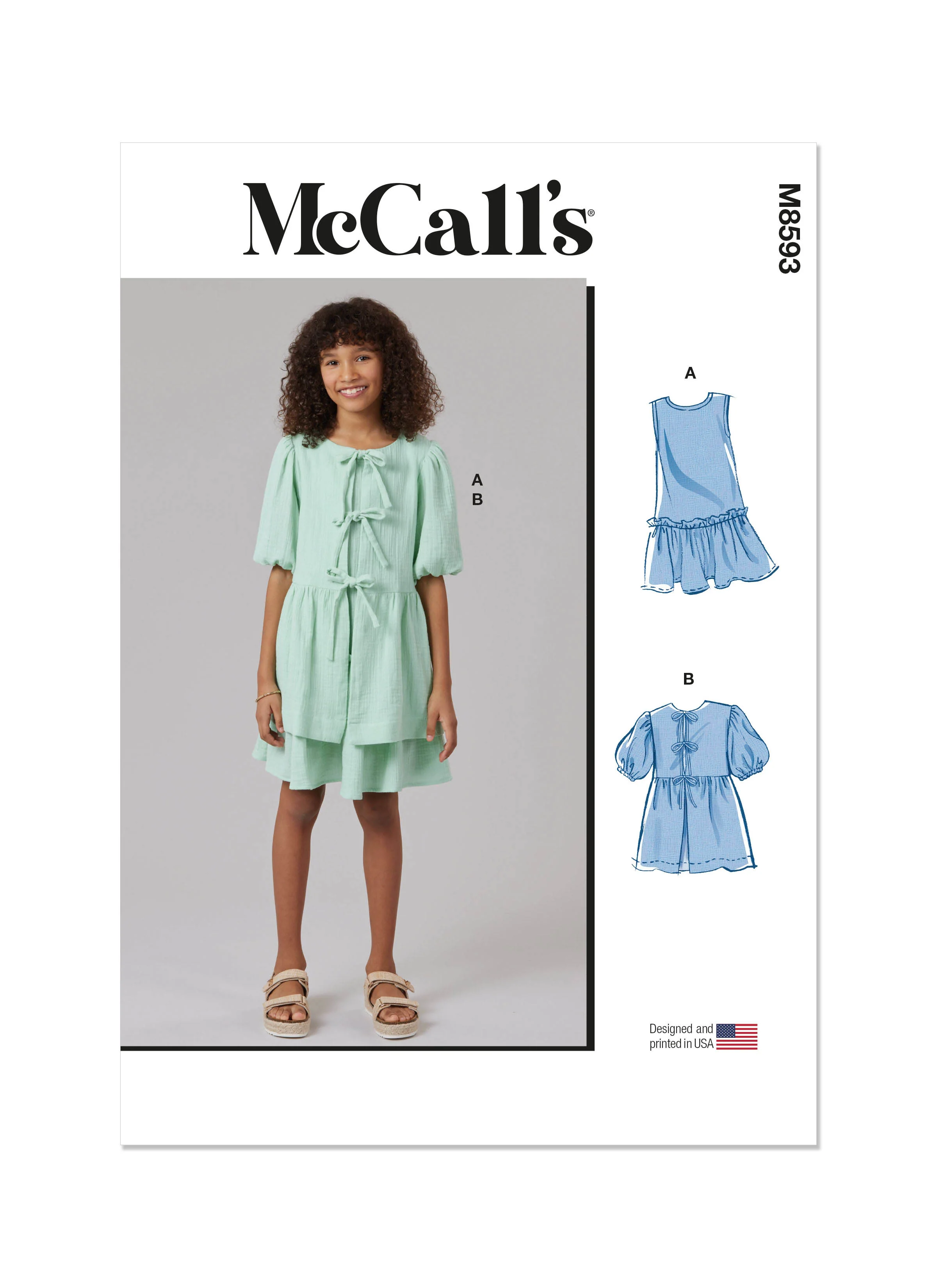 McCall's Girls' Dress and Top M8593 - Image 2