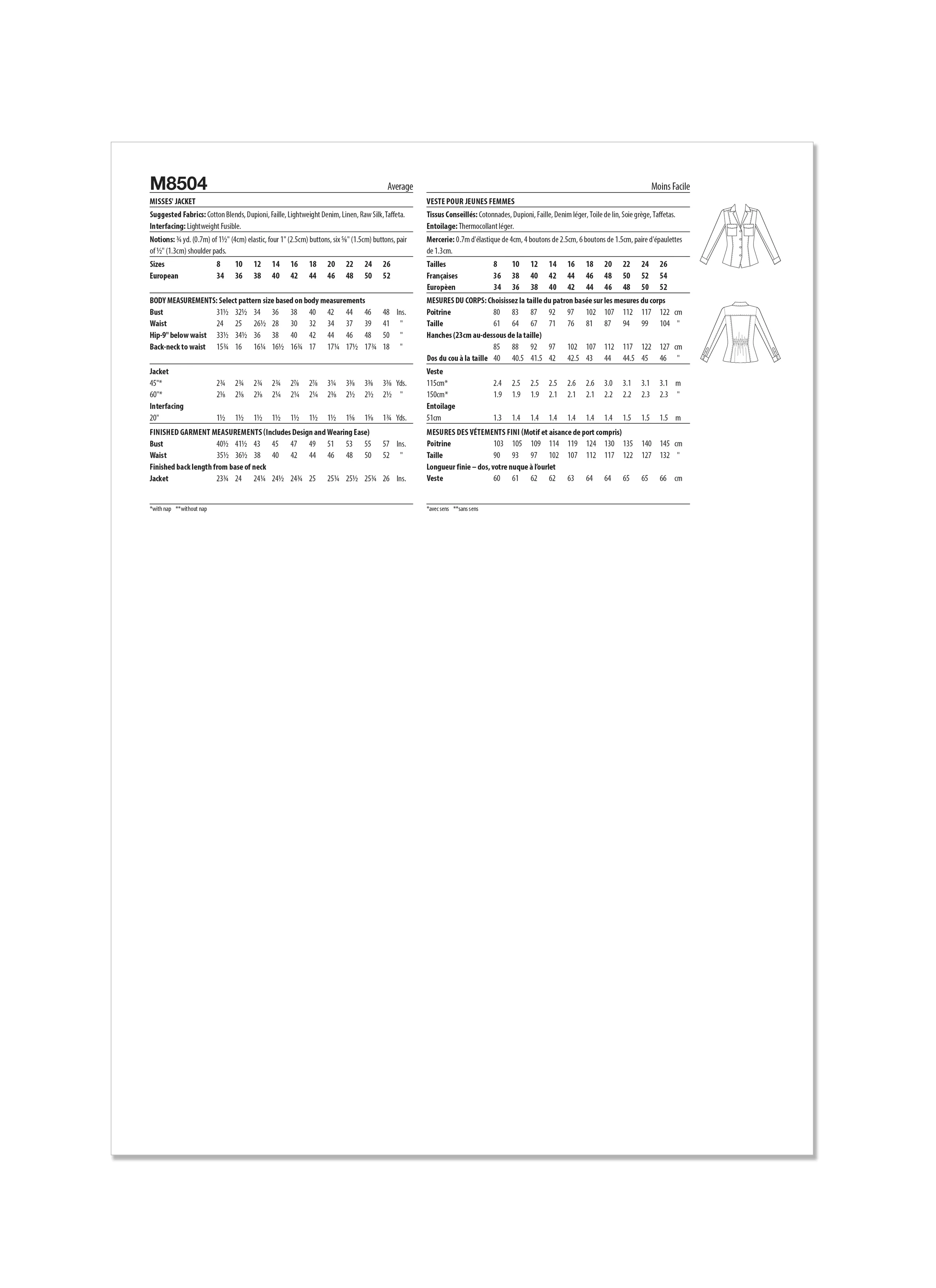 McCalls Jacket M8504 - Image 8
