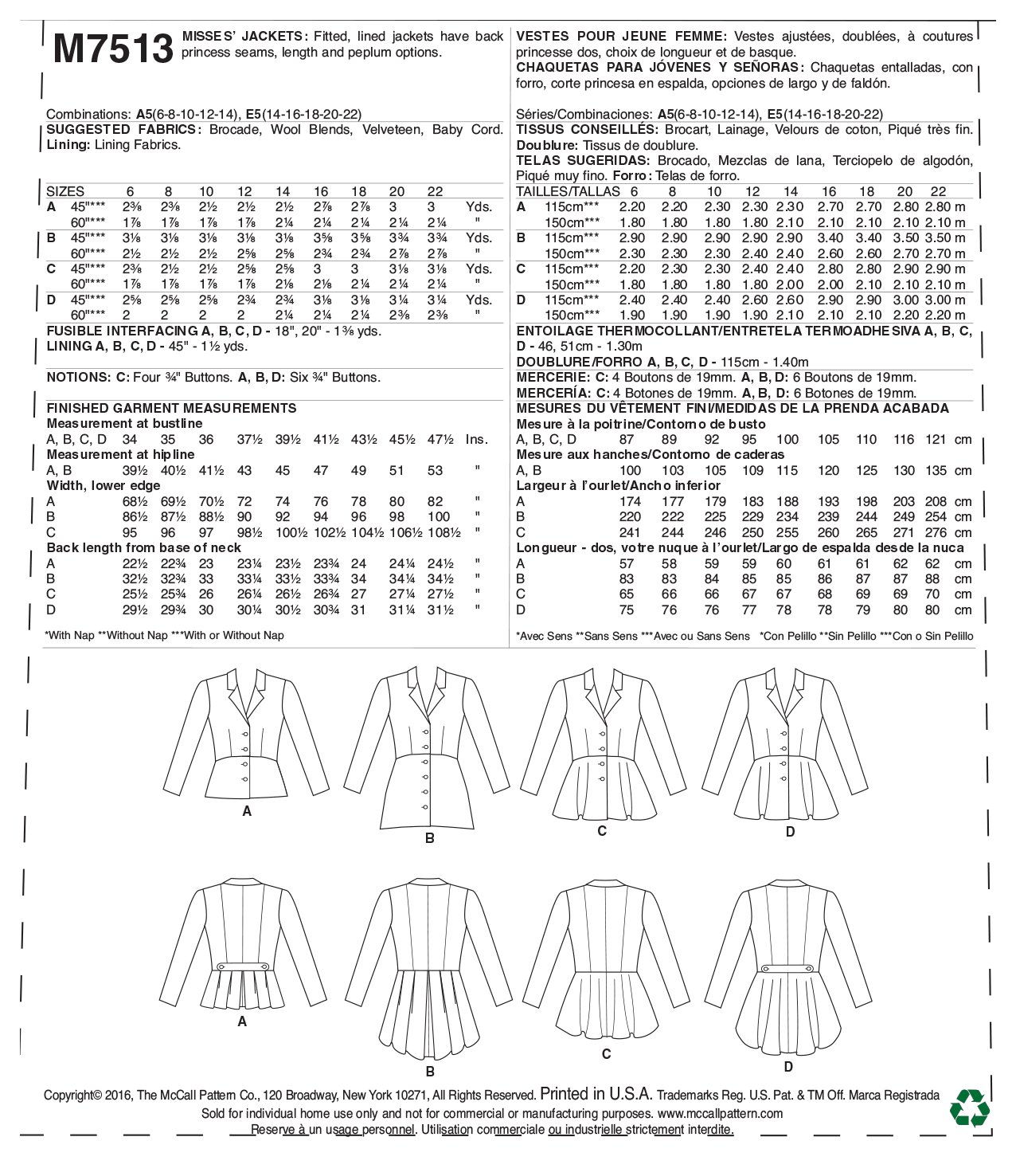 McCalls Jackets M7513 - Image 6